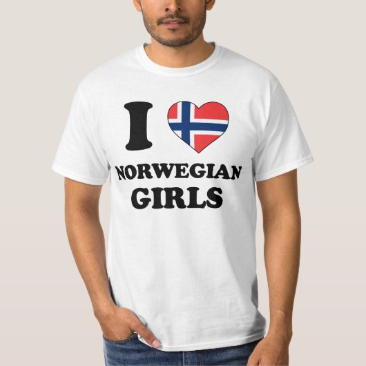 I love Norwegian Girls T-Shirt (Vorderseite)