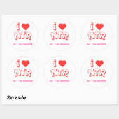 I love NTR Runder Aufkleber (Blatt)