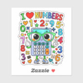 I Love Numbers Cute Math Sticker for Kids (Blatt)