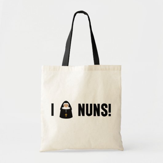 I Love Nuns Tragetasche (Vorne)