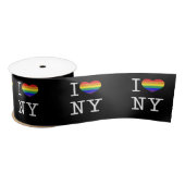 I Love NY - Gay Pride Rainbow Heart Classic  Satinband (Spule)