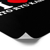 I Love O-ryu Karate  Poster (Ecke)