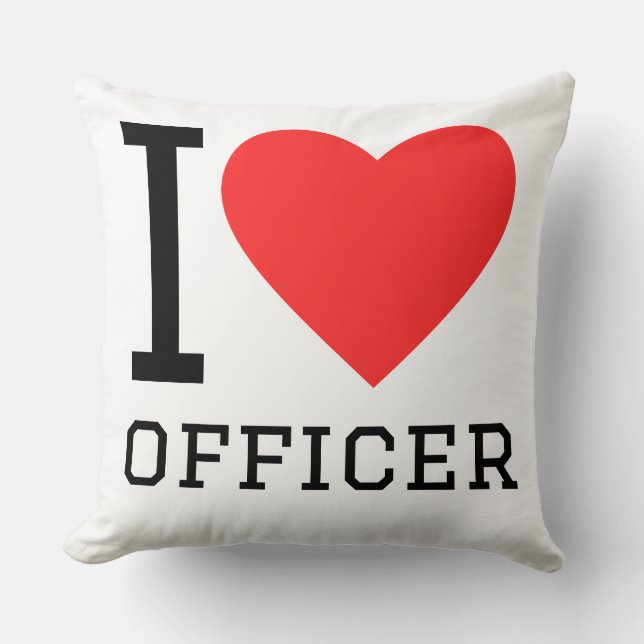 I love officer kissen (Vorderseite)