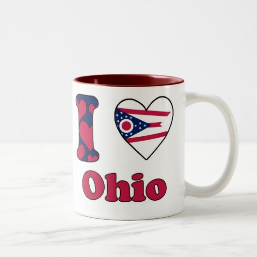 I love Ohio Zweifarbige Tasse (Rechts)