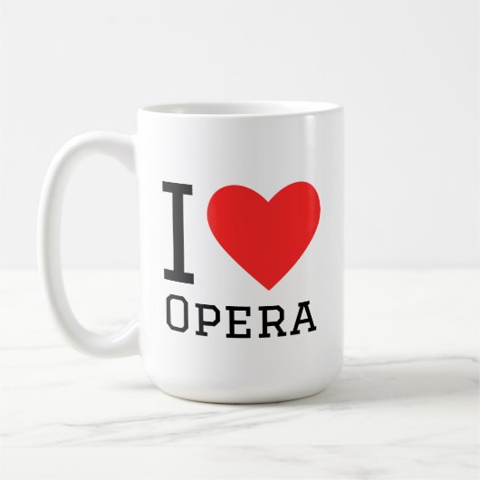 I love opera kaffeetasse (Links)