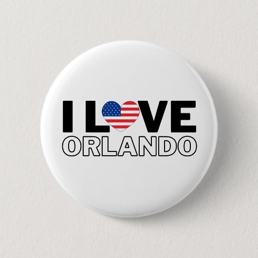 I LOVE ORLANDO - For real Orlandoans! Button (Vorderseite)