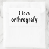 I Love Orthography Funny Spelling Joke Sticker (Tasche)