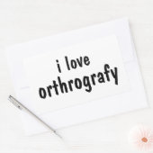 I Love Orthography Funny Spelling Joke Sticker (Umschlag)
