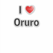 I love Oruro Aufkleber (Vorderseite)