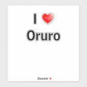 I love Oruro Aufkleber (Blatt)