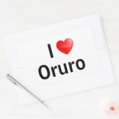 I love Oruro Rechteckiger Aufkleber (Umschlag)