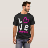 I Love Paddle Tennis Heart T-Shirt (Vorne ganz)