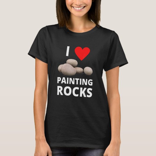 I Love Painting Rocks Heart Rock Kindness Paint Hi T-Shirt (Vorderseite)