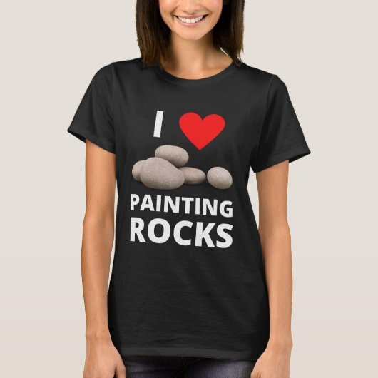 I Love Painting Rocks Heart Rock Kindness Paint Hi T-Shirt (Vorderseite)