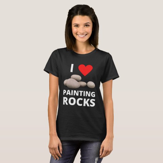 I Love Painting Rocks Heart Rock Kindness Paint Hi T-Shirt (Vorne ganz)