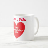 I Love PaPa - Red Valentine's Day - Coffee Mug Kaffeetasse (VorderseiteRechts)