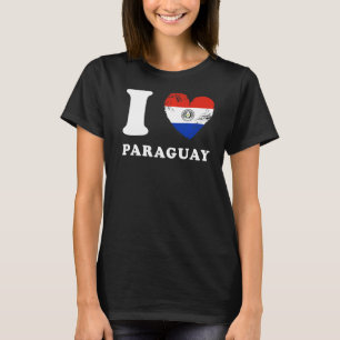 I Love Paraguay Heart Flag Paraguay T-Shirt