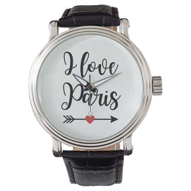 I love Paris Armbanduhr (Vorderseite)