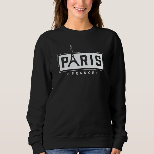 I Love Paris Eiffel Tower France French vacation S Sweatshirt (Vorderseite)