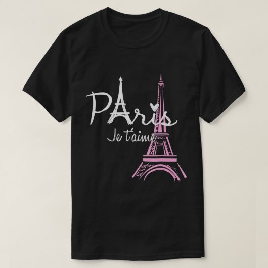 I Love Paris Eiffel Tower France T-Shirt French So (Design vorne)
