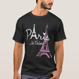 I Love Paris Eiffel Tower France T-Shirt French So