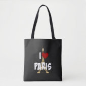 I Love Paris, Eiffel Tower, Tasche (Vorderseite)