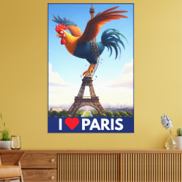 I Love Paris Leinwanddruck