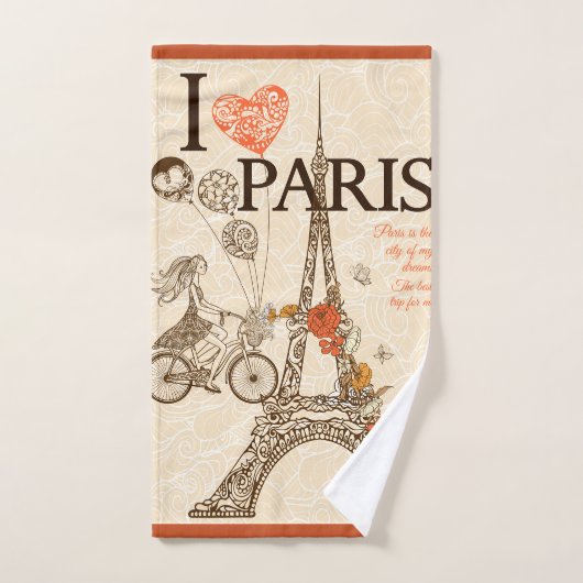 I Love Paris (Paris is the City of my Dreams) Handtuch (Handtuch)