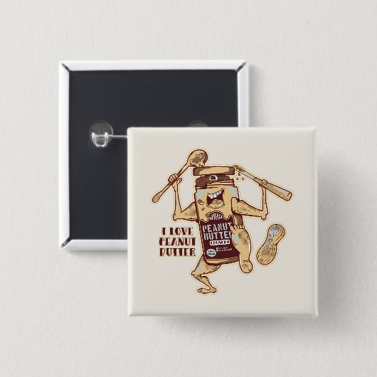 I LOVE PEANUT BUTTER BUTTON (Vorne & Hinten)
