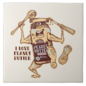 I LOVE PEANUT BUTTER FLIESE (Vorderseite)