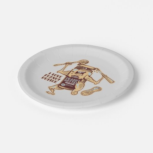 I LOVE PEANUT BUTTER PAPPTELLER (Schrägansicht)