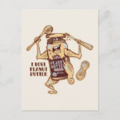 I LOVE PEANUT BUTTER POSTKARTE (Vorderseite)