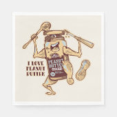 I LOVE PEANUT BUTTER SERVIETTE (Vorderseite)