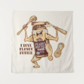 I LOVE PEANUT BUTTER WANDTEPPICH (Vorderseite)