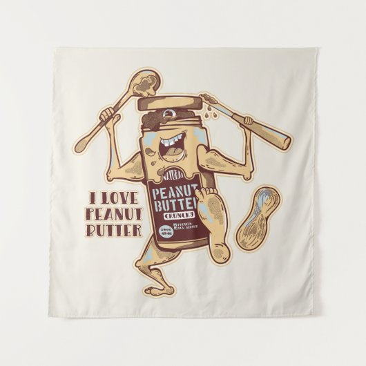 I LOVE PEANUT BUTTER WANDTEPPICH (Vorderseite)