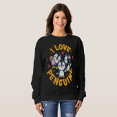 I Love Penguins For Women Men, Youth Penguins, Fun Sweatshirt (Vorne ganz)