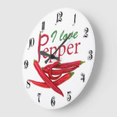 I love pepper große wanduhr (Winkel)