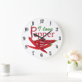 I love pepper große wanduhr (Zuhause)