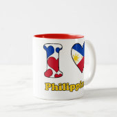 I love Philippines Zweifarbige Tasse (VorderseiteRechts)