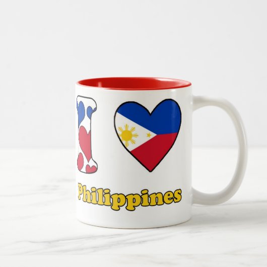 I love Philippines Zweifarbige Tasse (Rechts)