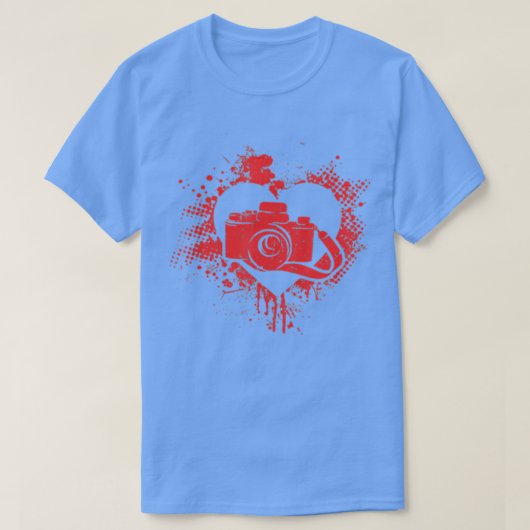 I Love Photography Funny Photographer Camera Valen T-Shirt (Design vorne)
