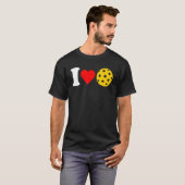 I Love Pickleball Paddleball Lover Red Heart Valen T-Shirt (Vorne ganz)