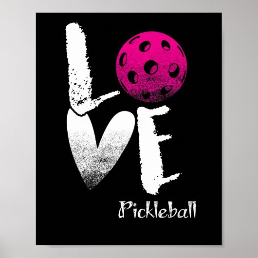 I Love Pickleball T-Shirt Funny Pickle Ball Poster (Vorne)