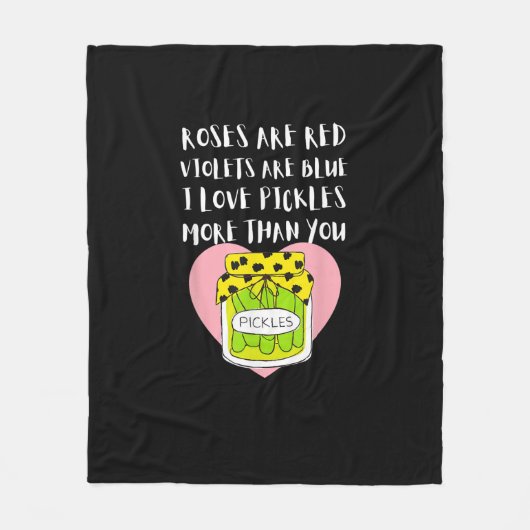 I Love Pickles More Than You Funny Gift Style Fleecedecke (Vorderseite)