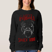 I love pitbull since 1981 sweatshirt (Vorderseite)