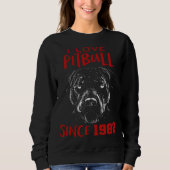 I love pitbull since 1982 sweatshirt (Vorderseite)