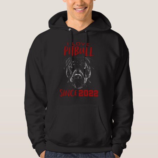 I love pitbull since 2022 hoodie (Vorderseite)