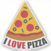 I LOVE PIZZA AUFKLEBER (Vorderseite)