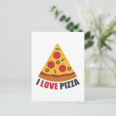 I LOVE PIZZA FEIERTAGSPOSTKARTE (Stehend Vorderseite)