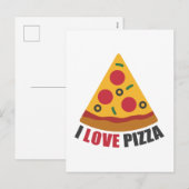 I LOVE PIZZA FEIERTAGSPOSTKARTE (Vorne/Hinten)